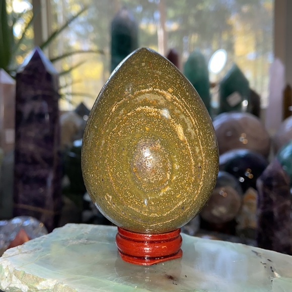 🔥SALE🔥 Ocean Jasper Crystal Egg Carving! - Picture 3 of 4